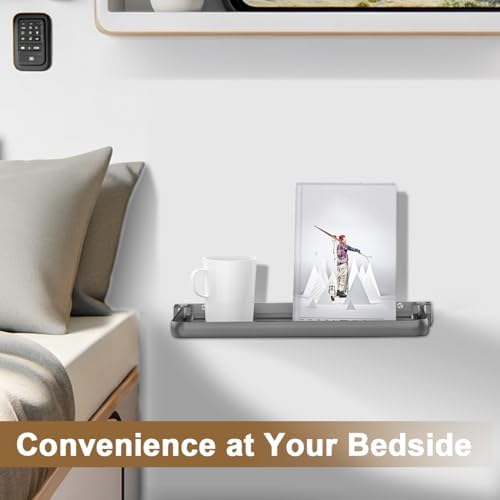 Safoner RV Aluminum Fold-Down Wall Shelf - Space-Saving Interior Organizer