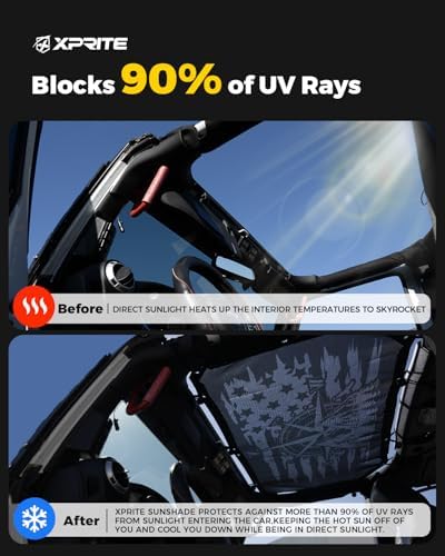 Xprite Adventure Sunshade for Jeep Wrangler JL 4 Door