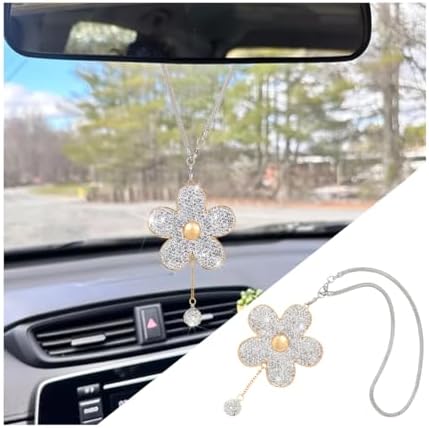 BESULEN Bling Daisy Flower Car Hanging Decor