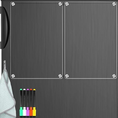 SINGFUM 12x8 Acrylic Magnetic Dry Erase Board 2 Pcs