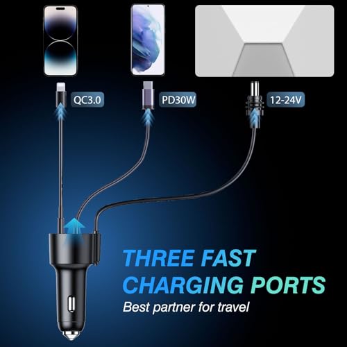 TIKBIC Starlink Mini 3 in 1 Car Charger Cable 5M Black
