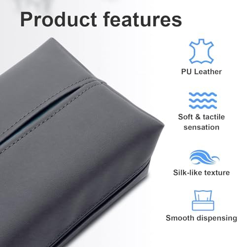 Augeny Car Tissue Holder with Adjustable Elastic Band