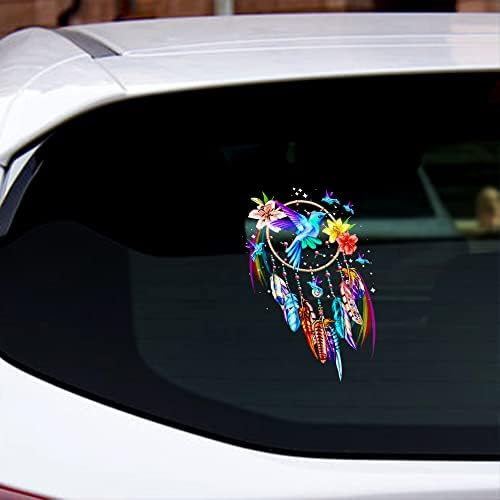 Colorful Dreamcatcher Hummingbird Car Decal