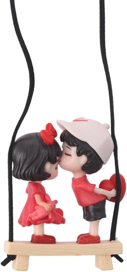 Cute Swinging Couple Car Hanging Pendant
