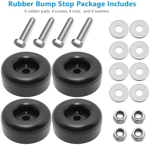 Trailer Ramp Door Rubber Bumpers 4-Pack with Screw Kit