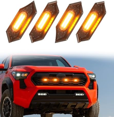 NEOXIST 2024 2025 Toyota Tacoma Raptor Grill LED Light Bar Amber