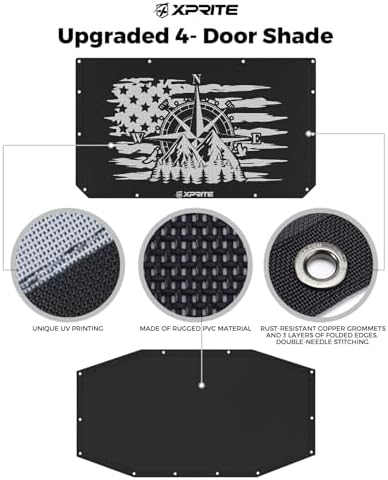 Xprite Adventure Sunshade for Jeep Wrangler JL 4 Door