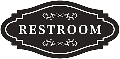 FXRN Restroom Sign 4x8 Inch Easy Install No Tools