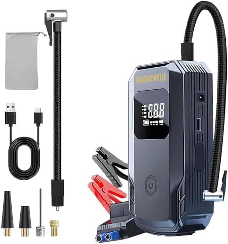 HAONINYUE 12V Emergency Starter with Air Compressor