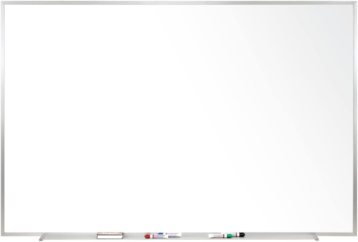 Ghent 4 x 10 Porcelain Magnetic Whiteboard with Frame