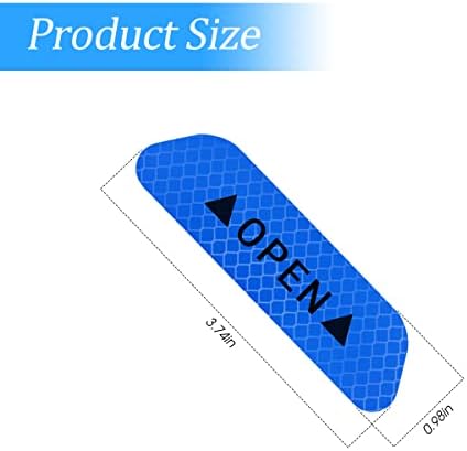 4PCS Blue Reflective Warning Stickers for Car Door