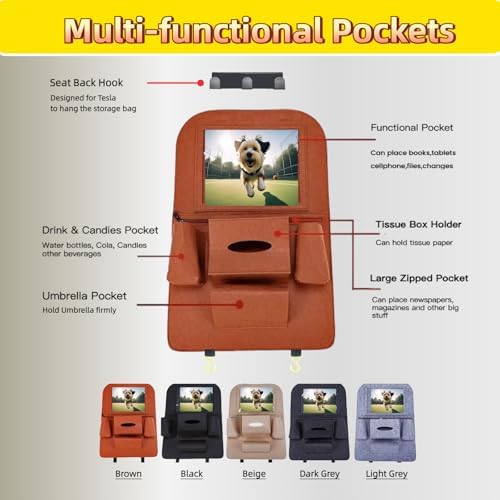Car Back Seat Organizer for Kids and Adults 2 Pack