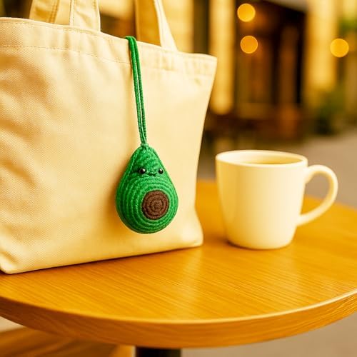 Handmade Crochet Avocado Ornament - Multi Use Amigurumi Decoration