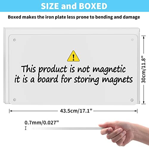 177 x 118 White Metal Magnetic Board