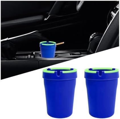 Mandark 2PCS Glow In The Dark Car Ashtray Set