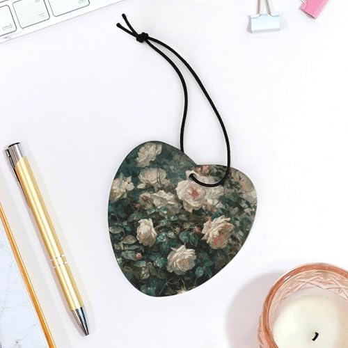 Roses Print Car Air Freshener 5 Pack Fragrance Hanging Sheets