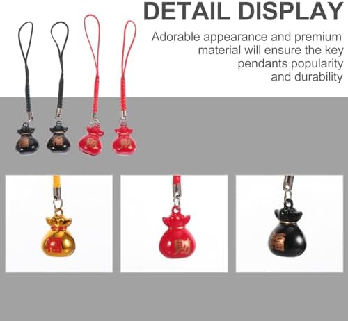 MAGICLULU 6Pcs Copper Bell Keychain Phone Charms