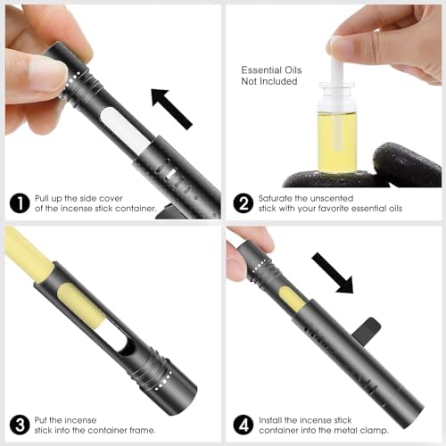 Home-Cloud 2 Pack Car Air Freshener Clips with 12 Refill Sticks