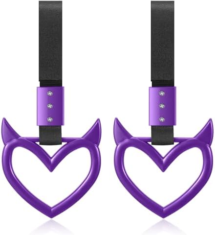 Fabbay 2 Piece Devil Heart Keychain Car Accessory