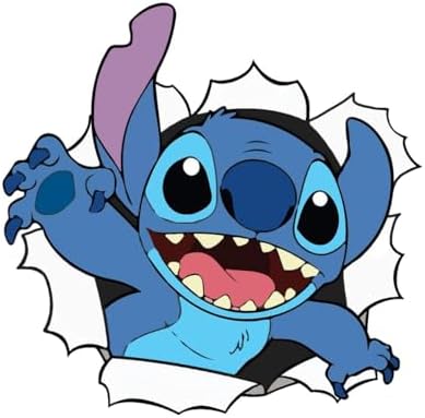 Stitch Drill Out Cartoon Vinyl Decal for Cars and More