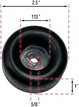 4 Rubber Bumpers for Trailer Ramp Door Replacement
