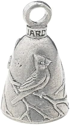 Guardian Bell Cardinal Good Luck Bell with Keyring and Black Velvet Gift Bag