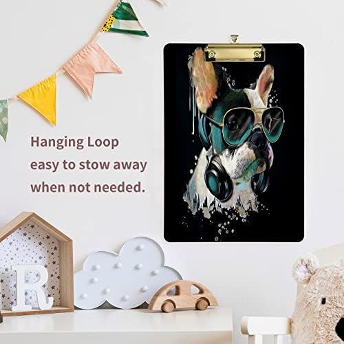 Eionryn French Bulldog Clipboard A4 Size Silver