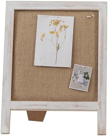SOFE Linen Bulletin Board Small 12x15 Freestanding Tabletop Display