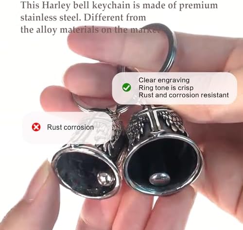 Guardian Bell Motorcycle Keychain for Men - Stylish and Durable