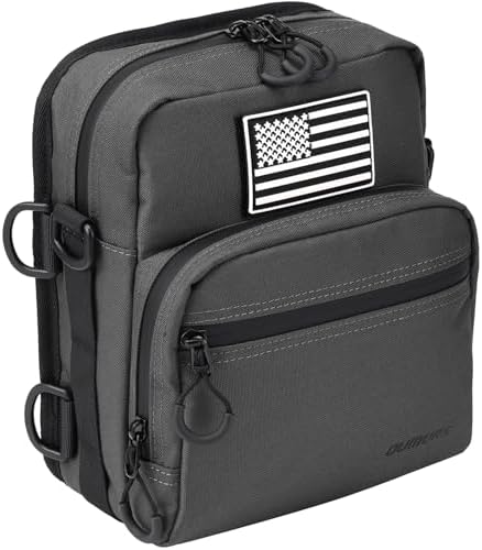 Oumurs Motorcycle Handlebar Bag with American Flag