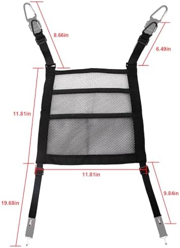 VEHIRIE 3-Layer Seat Back Organizer Black 118x118 Inch