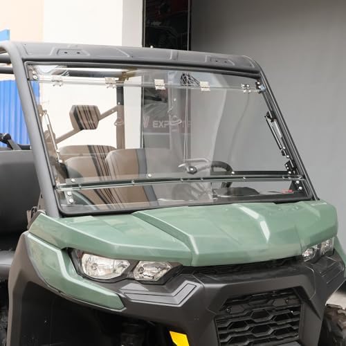 StarknightMT Flip Windshield for Can-Am Defender 2016-2024