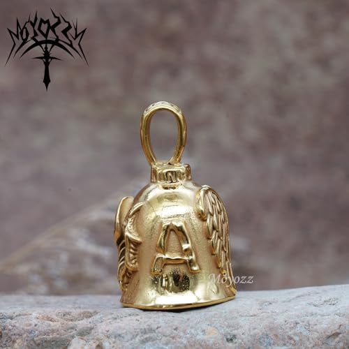 Angel Wing Knight Bell Letters Motorcycle Guardian Bell - Gold