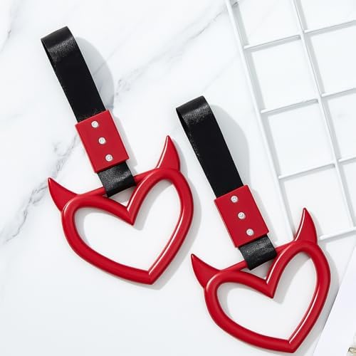 Fabbay 2 Piece Devil Heart Keychain Car Decor