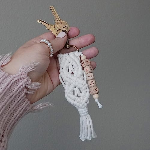 Personalized Macrame Keychain Boho Design for Women Girls