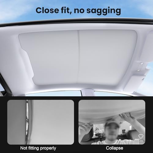 Topfit New Model Y Roof Sunshade Heat Insulating UV Protective