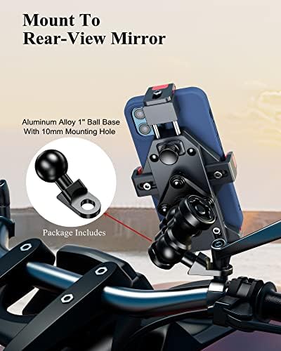 BRCOVAN Motorcycle Phone Mount with Secure Lock and Vibration Dampener