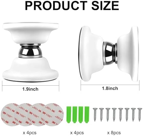 2 Pcs Magnetic Door Holder for RV Door Open White