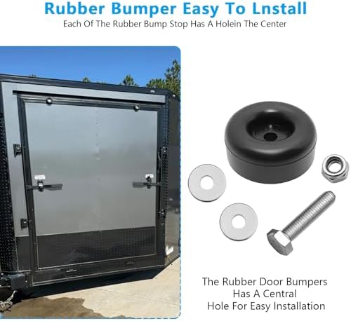Trailer Ramp Door Rubber Bumpers 4-Pack with Screw Kit
