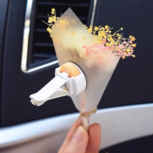 Cute Car Diffuser with Dried Rose Flowers