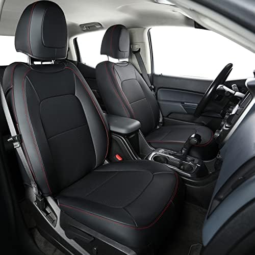 LUCKYMAN CLUB Chevy Colorado Seat Covers Black Red