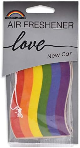 Rainbow Rides Pride Wavy Flag Air Freshener 6-Pack