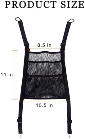 Zipelo 3 Layer Car Mesh Organizer with Hooks