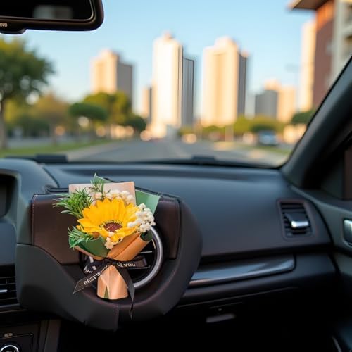 Fresh Flowers Mini Dried Flowers Bouquet for Car Air Vent Clips