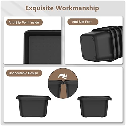 A-LuGei 42PCS Black Tool Box Organizer Tray Divider Set