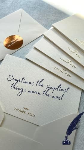 RUN2PRINT 36 Pack Thank You Cards With Envelopes and Foiled Stickers