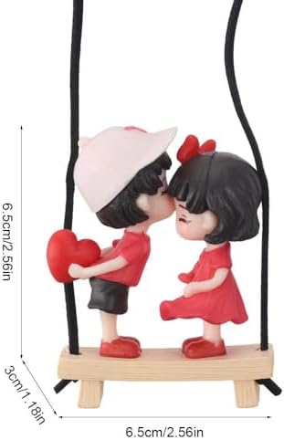 Cute Swinging Couple Car Hanging Pendant