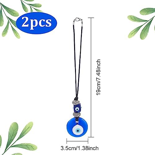 WEBEEDY 2PCS Evil Eye Car Charm Decor