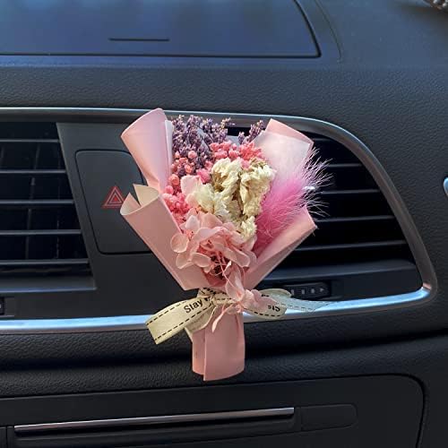 Cute Dried Flower Air Vent Clip for Car Decor