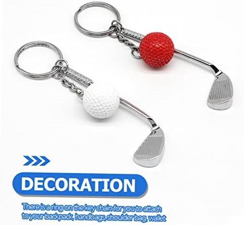 3pcs Golf Keychain Backpack Charms Durable Keyring Holders for Golf Lovers